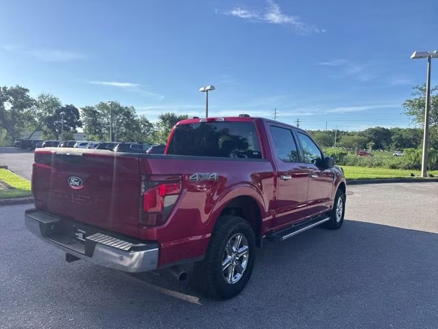 2025 Rapid Red Metallic Tinted Clearcoat Ford F-150 XLT Crew Cab Pickup 4X4 Truck