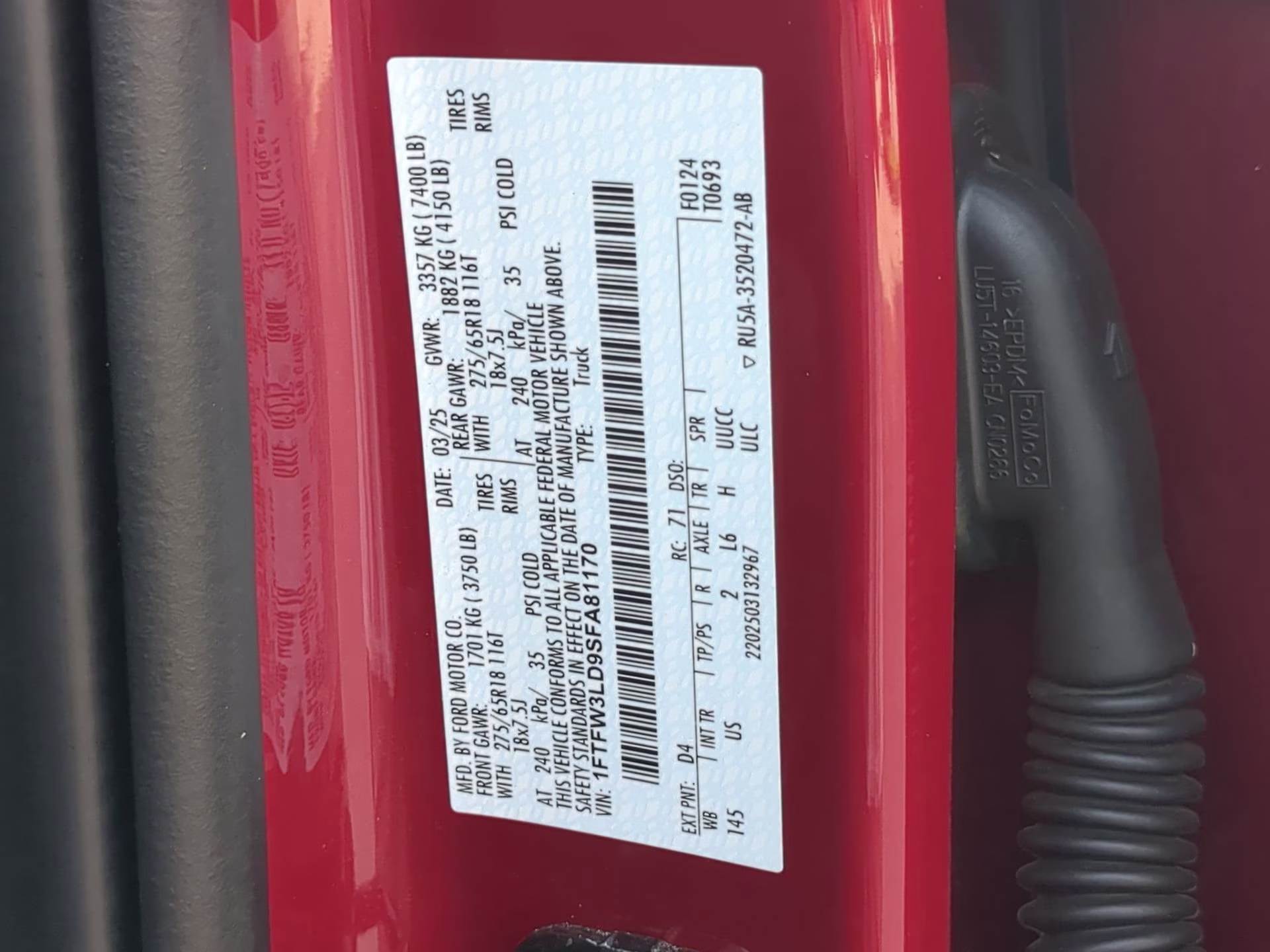 2025 Rapid Red Metallic Tinted Clearcoat Ford F-150 XLT Crew Cab Pickup 4X4 Truck