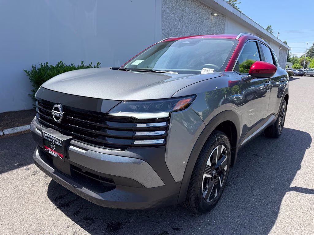 2026 Gun Metallic/Scarlet Ember Tintcoat Nissan Kicks SV AWD SUV