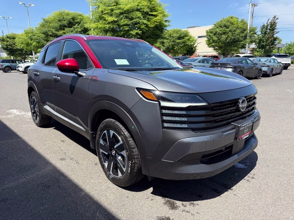 2026 Gun Metallic/Scarlet Ember Tintcoat Nissan Kicks SV AWD SUV