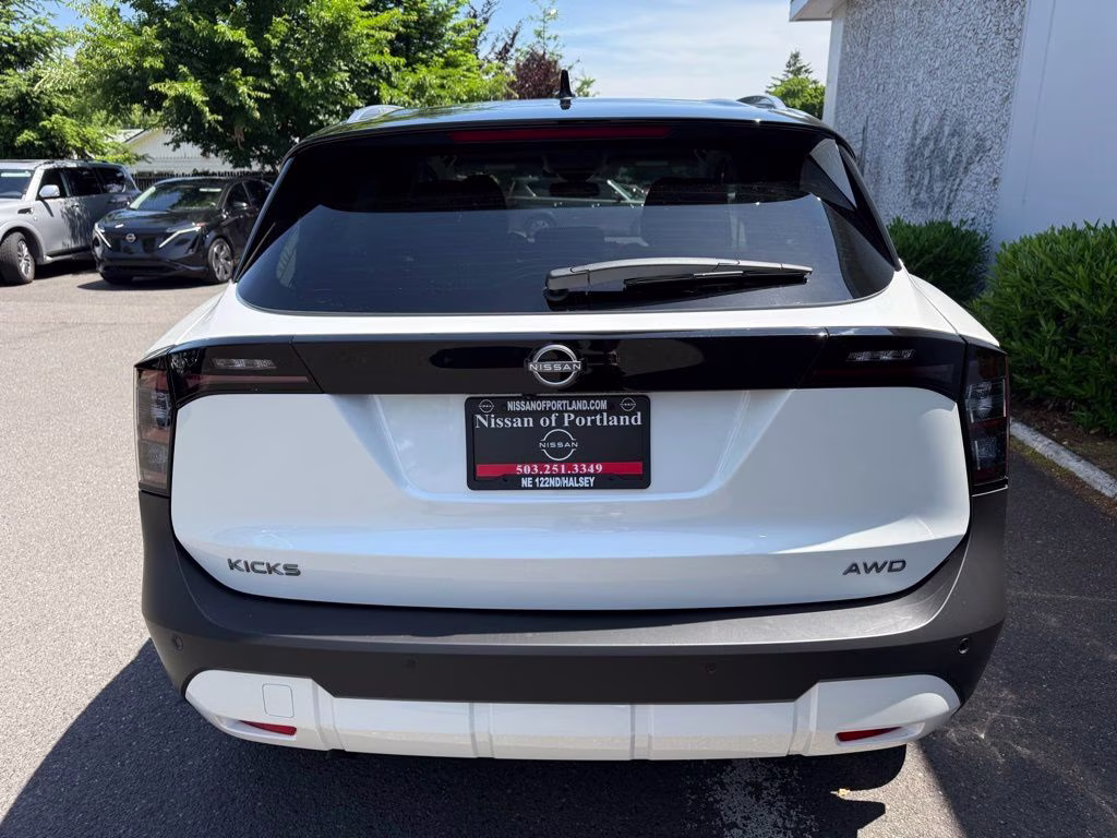 2026 Aspen White/Super Black Nissan Kicks SV AWD SUV