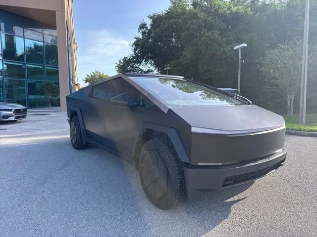2024 Stainless Steel Tesla Cybertruck Cyberbeast Crew Cab Pickup AWD Truck