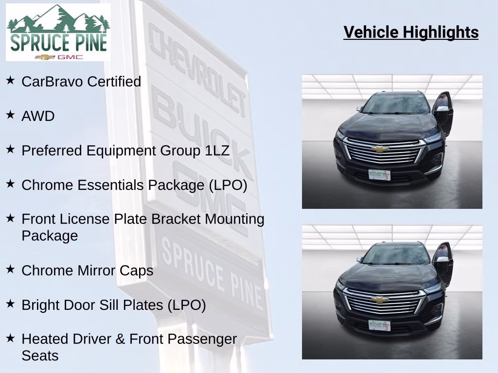 2023 Mosaic Black Metallic Chevrolet Traverse Premier AWD SUV