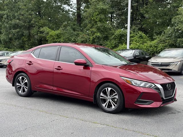 2021 Scarlet Ember Tintcoat Nissan Sentra SV FWD Sedan