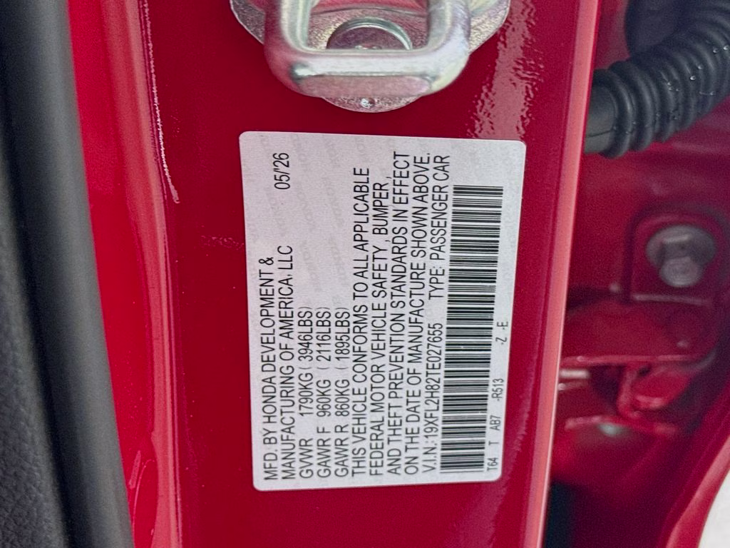 2026 Rallye Red Honda Civic Sport FWD Hatchback