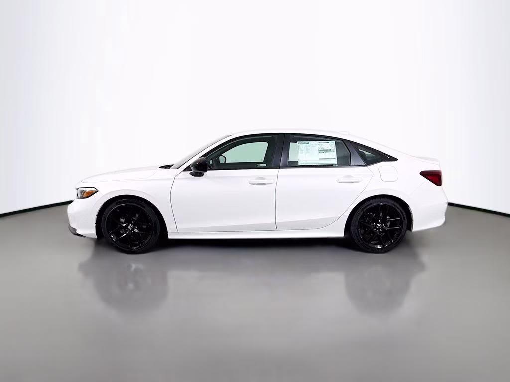 2026 Platinum White Pearl Honda Civic Sport FWD Sedan