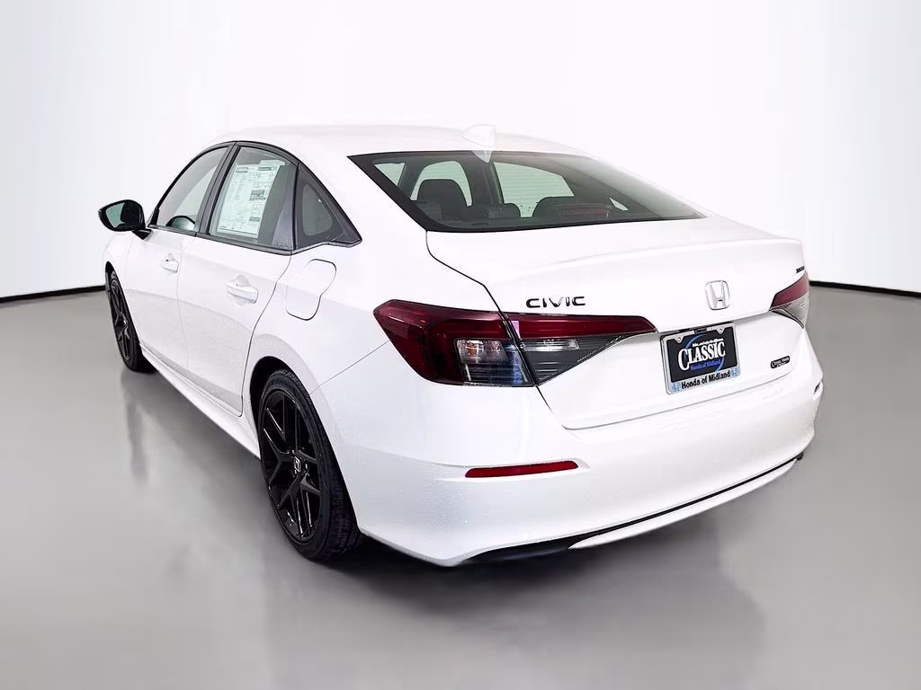 2026 Platinum White Pearl Honda Civic Sport FWD Sedan