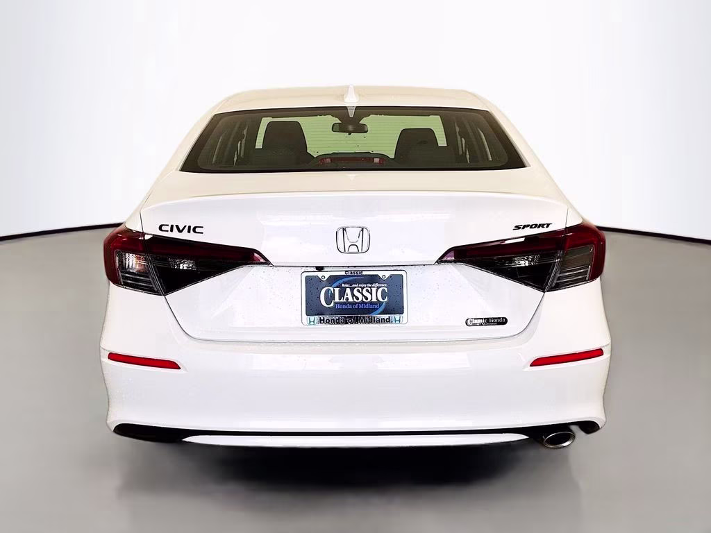 2026 Platinum White Pearl Honda Civic Sport FWD Sedan