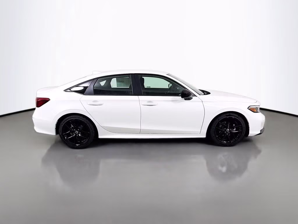 2026 Platinum White Pearl Honda Civic Sport FWD Sedan
