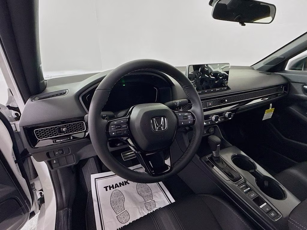 2026 Platinum White Pearl Honda Civic Sport FWD Sedan