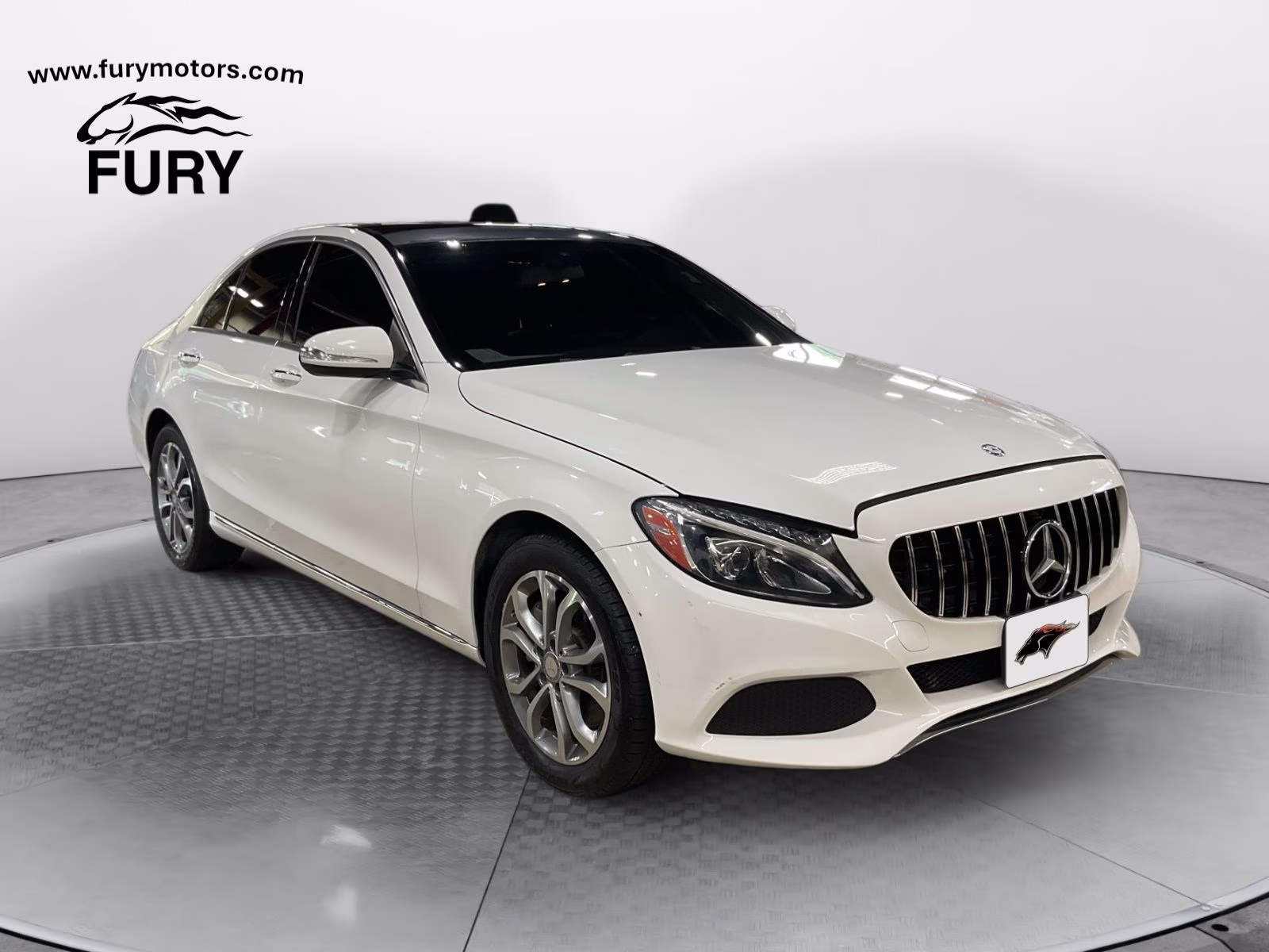 2015 White Mercedes-Benz C-Class C 300 AWD Sedan