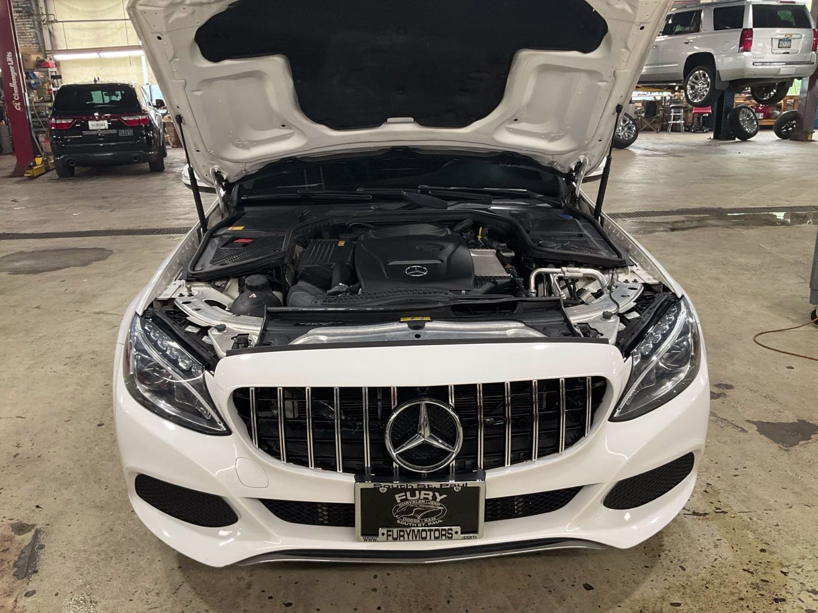 2015 White Mercedes-Benz C-Class C 300 AWD Sedan