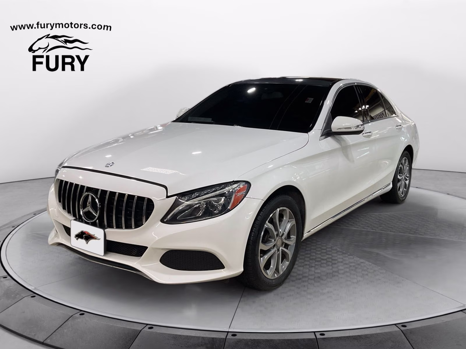 2015 White Mercedes-Benz C-Class C 300 AWD Sedan