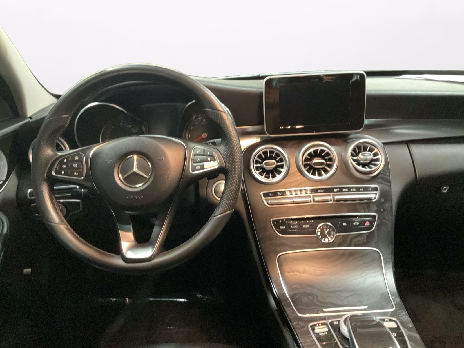 2015 White Mercedes-Benz C-Class C 300 AWD Sedan