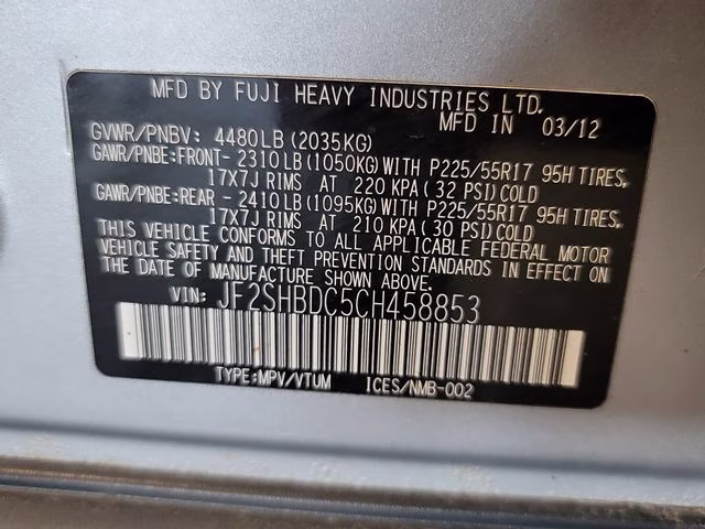 2012 Ice Silver Metallic Subaru Forester 2.5X AWD SUV