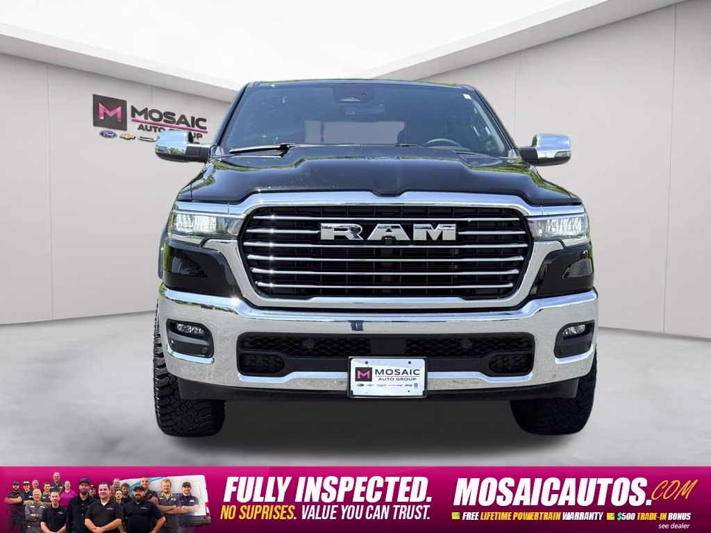 2025 Diamond Black Crystal Pearlcoat Ram 1500 Laramie 4X4 Truck