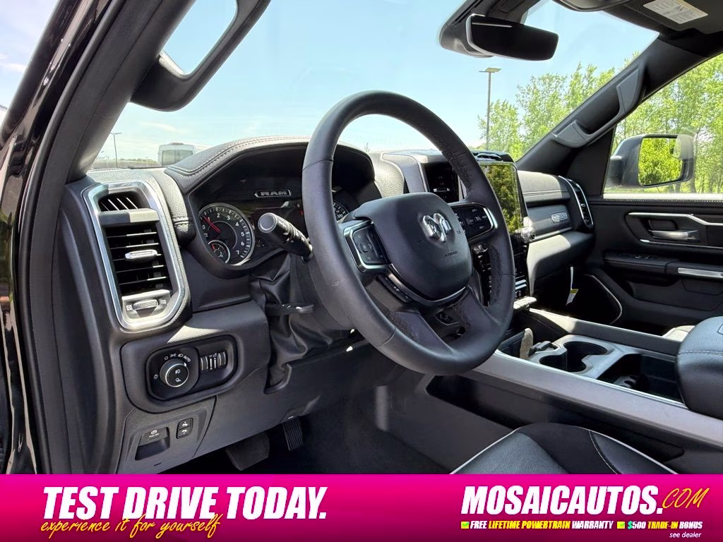 2025 Diamond Black Crystal Pearlcoat Ram 1500 Laramie 4X4 Truck