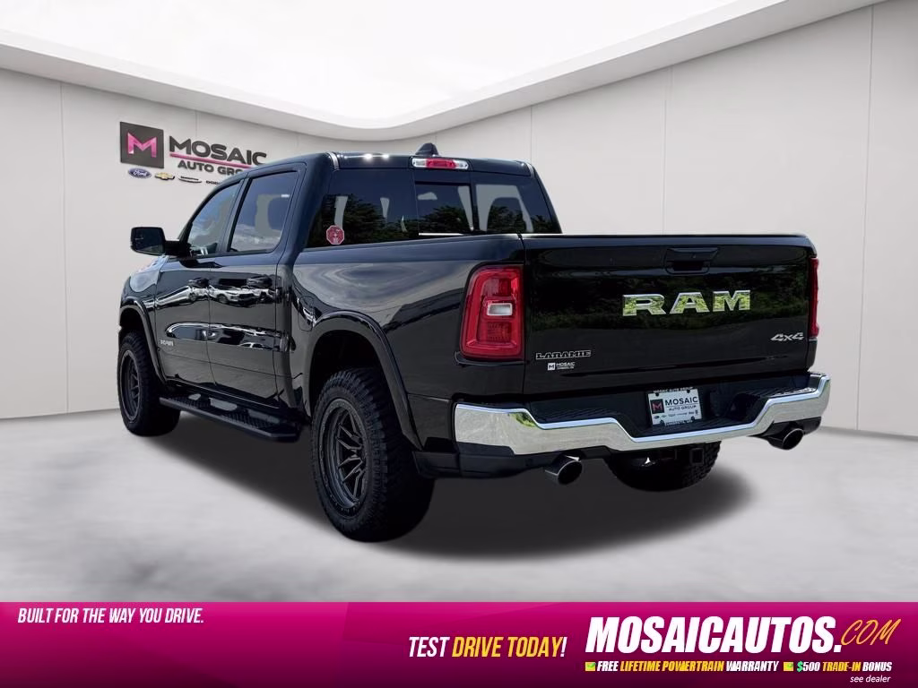 2025 Diamond Black Crystal Pearlcoat Ram 1500 Laramie 4X4 Truck