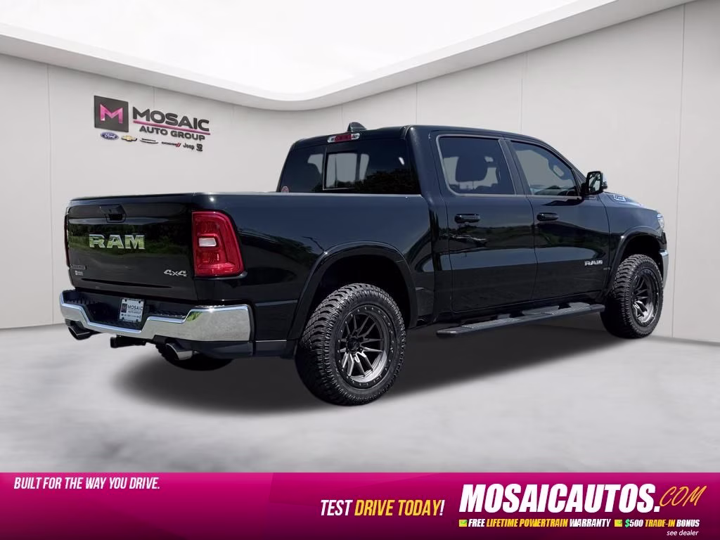 2025 Diamond Black Crystal Pearlcoat Ram 1500 Laramie 4X4 Truck