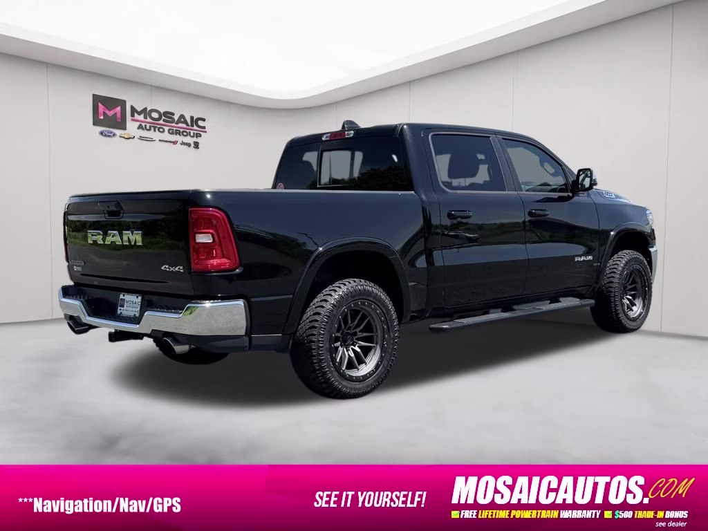 2025 Diamond Black Crystal Pearlcoat Ram 1500 Laramie 4X4 Truck