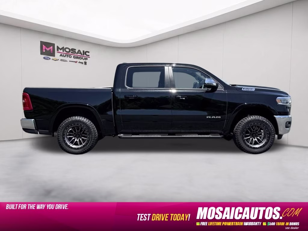 2025 Diamond Black Crystal Pearlcoat Ram 1500 Laramie 4X4 Truck