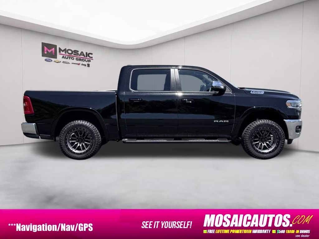 2025 Diamond Black Crystal Pearlcoat Ram 1500 Laramie 4X4 Truck