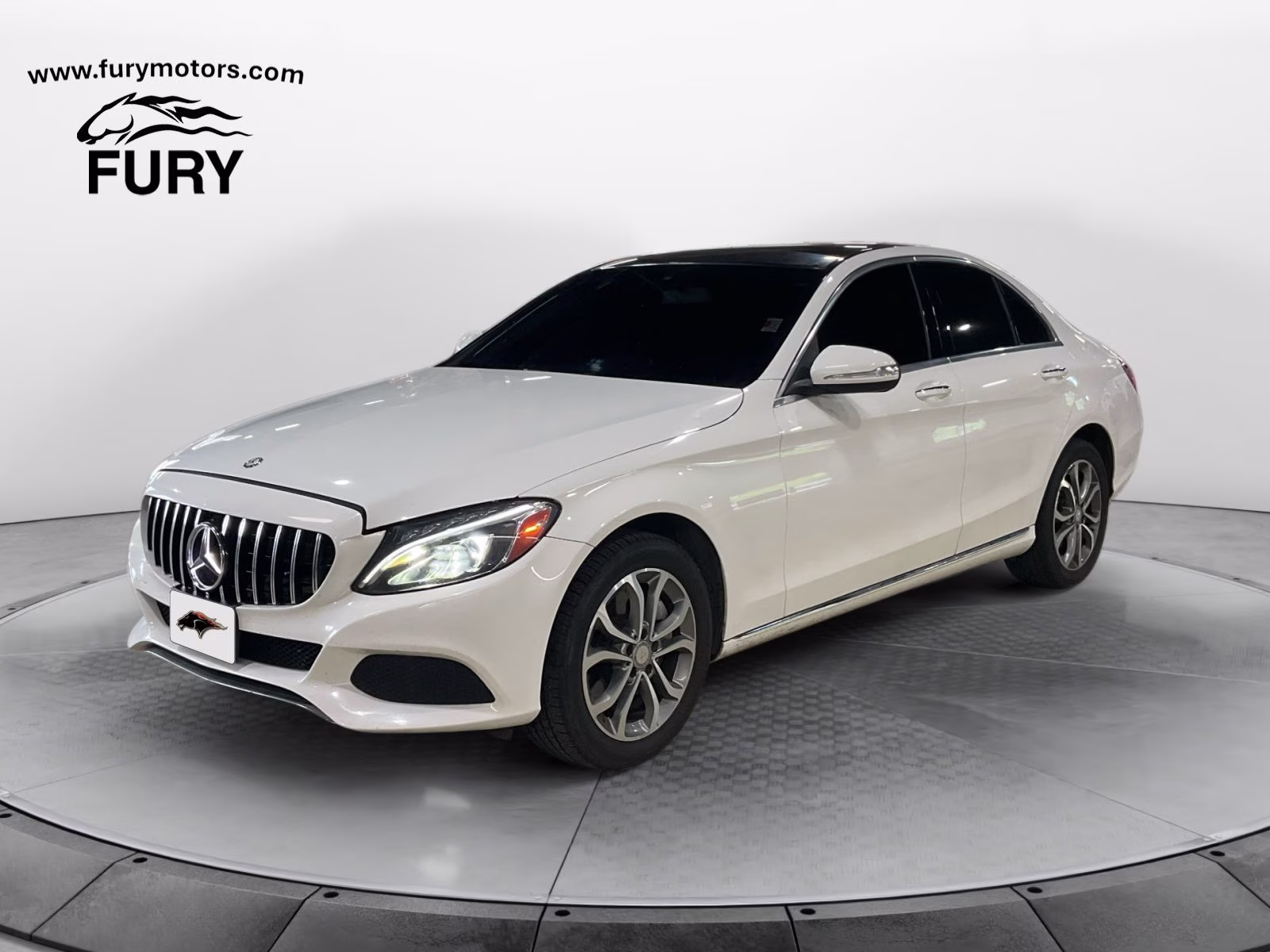 2015 White Mercedes-Benz C-Class C 300 AWD Sedan