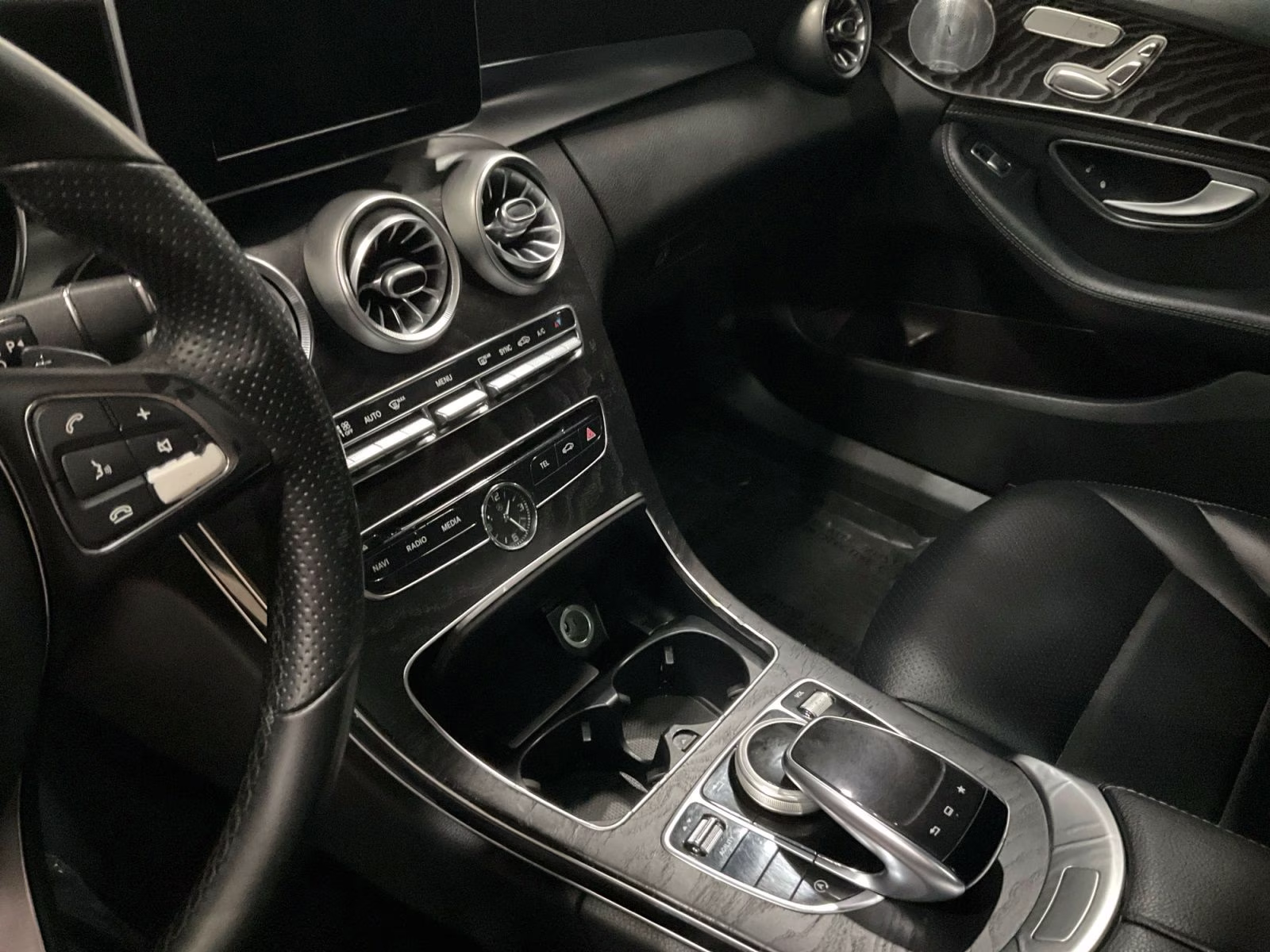 2015 White Mercedes-Benz C-Class C 300 AWD Sedan