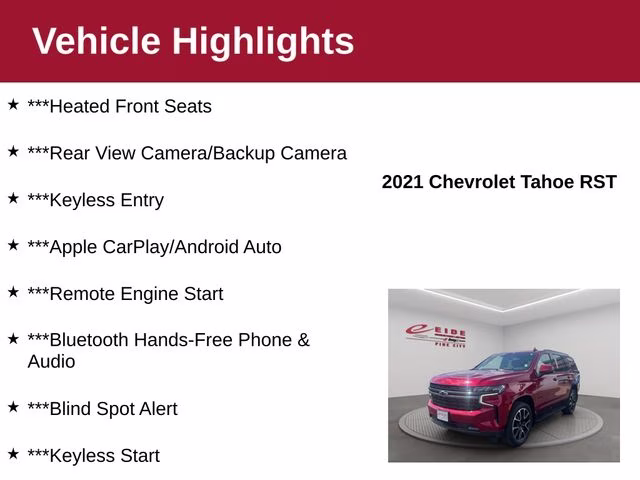 2021 Cherry Red Tintcoat Chevrolet Tahoe RST 4X4 SUV
