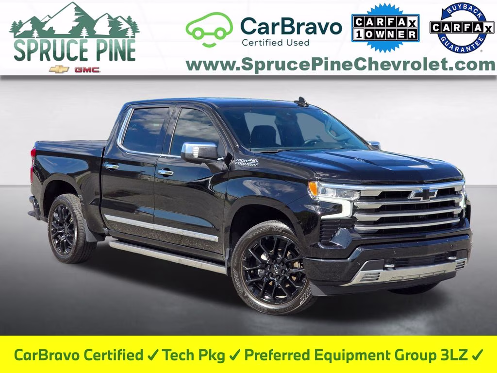 2023 Black Chevrolet Silverado 1500 High Country 4X4 Truck