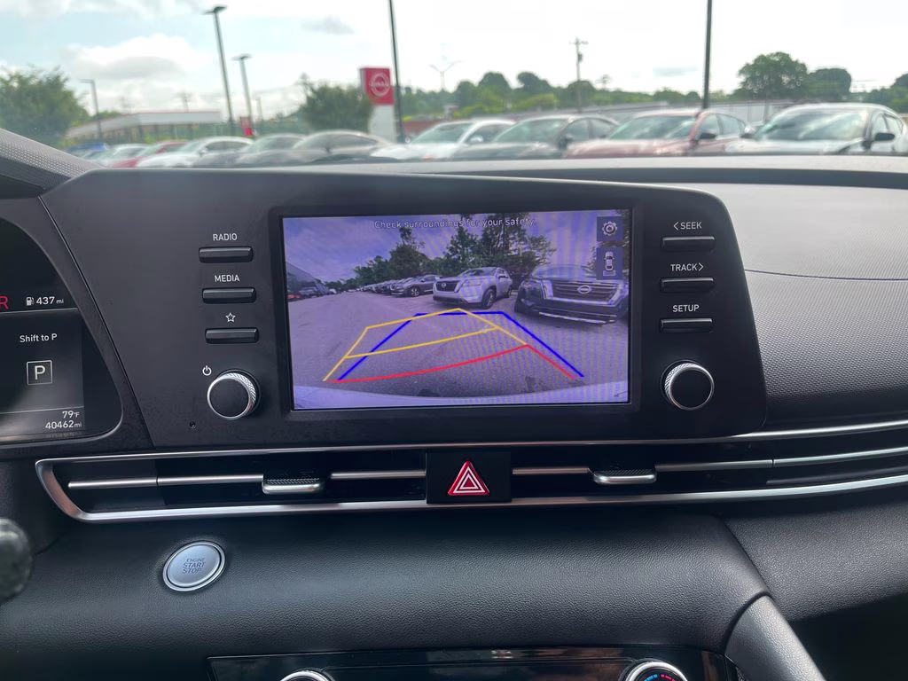 2022 Ceramic White Hyundai Elantra Hybrid Blue FWD Sedan