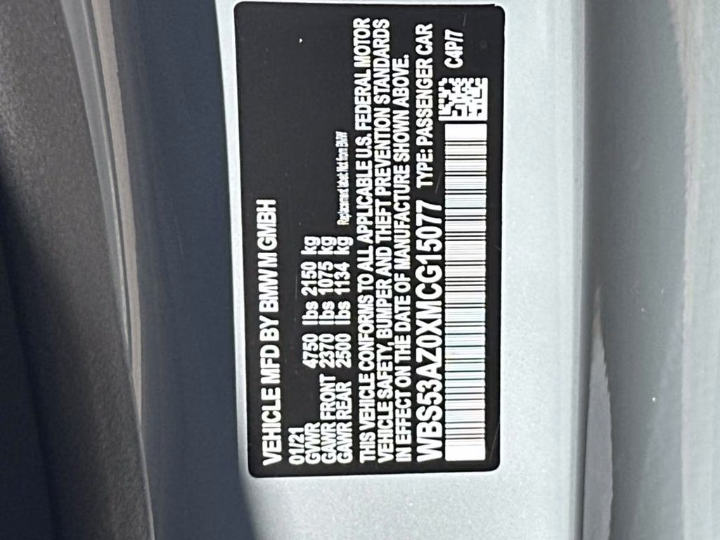 2021 Brooklyn Gray Metallic BMW M4 Base RWD Coupe