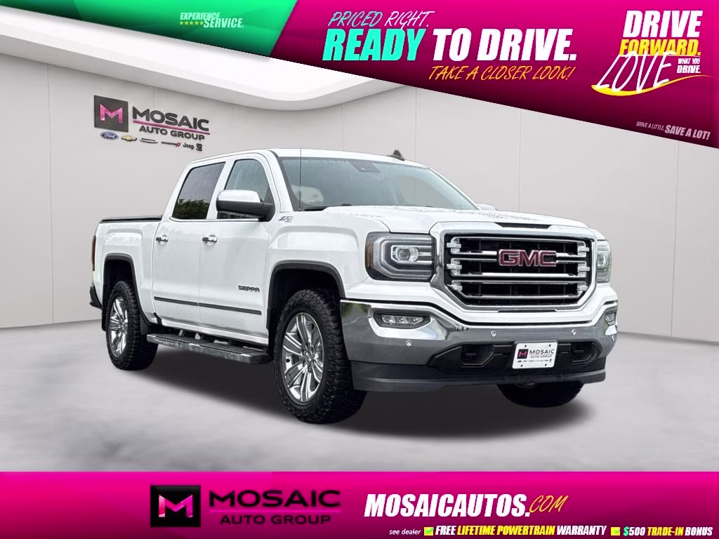 2018 Summit White GMC Sierra 1500 SLT 4X4 Truck