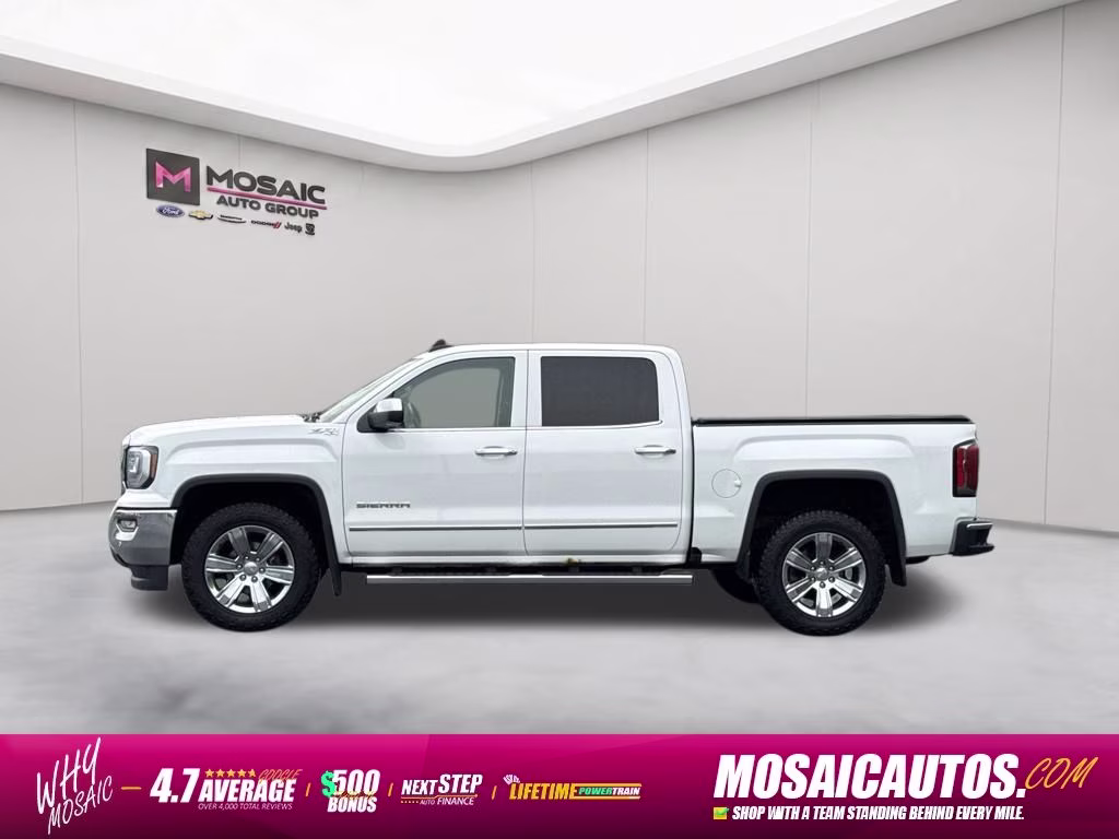 2018 Summit White GMC Sierra 1500 SLT 4X4 Truck
