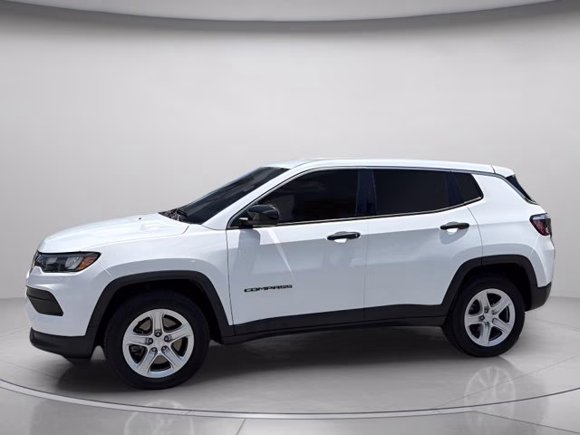 2023 Bright White Clearcoat Jeep Compass Sport 4X4 SUV