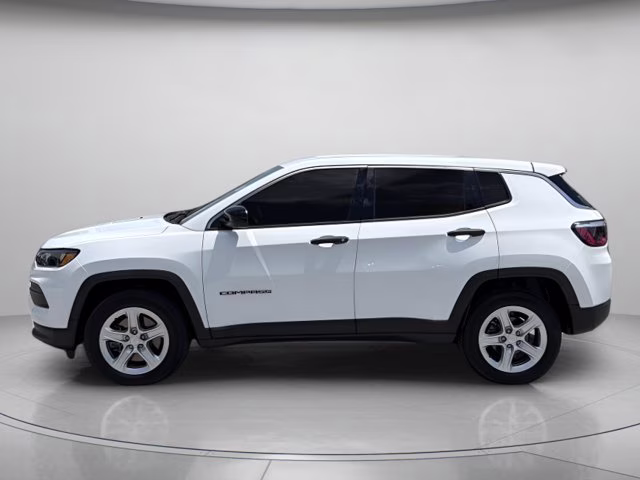 2023 Bright White Clearcoat Jeep Compass Sport 4X4 SUV