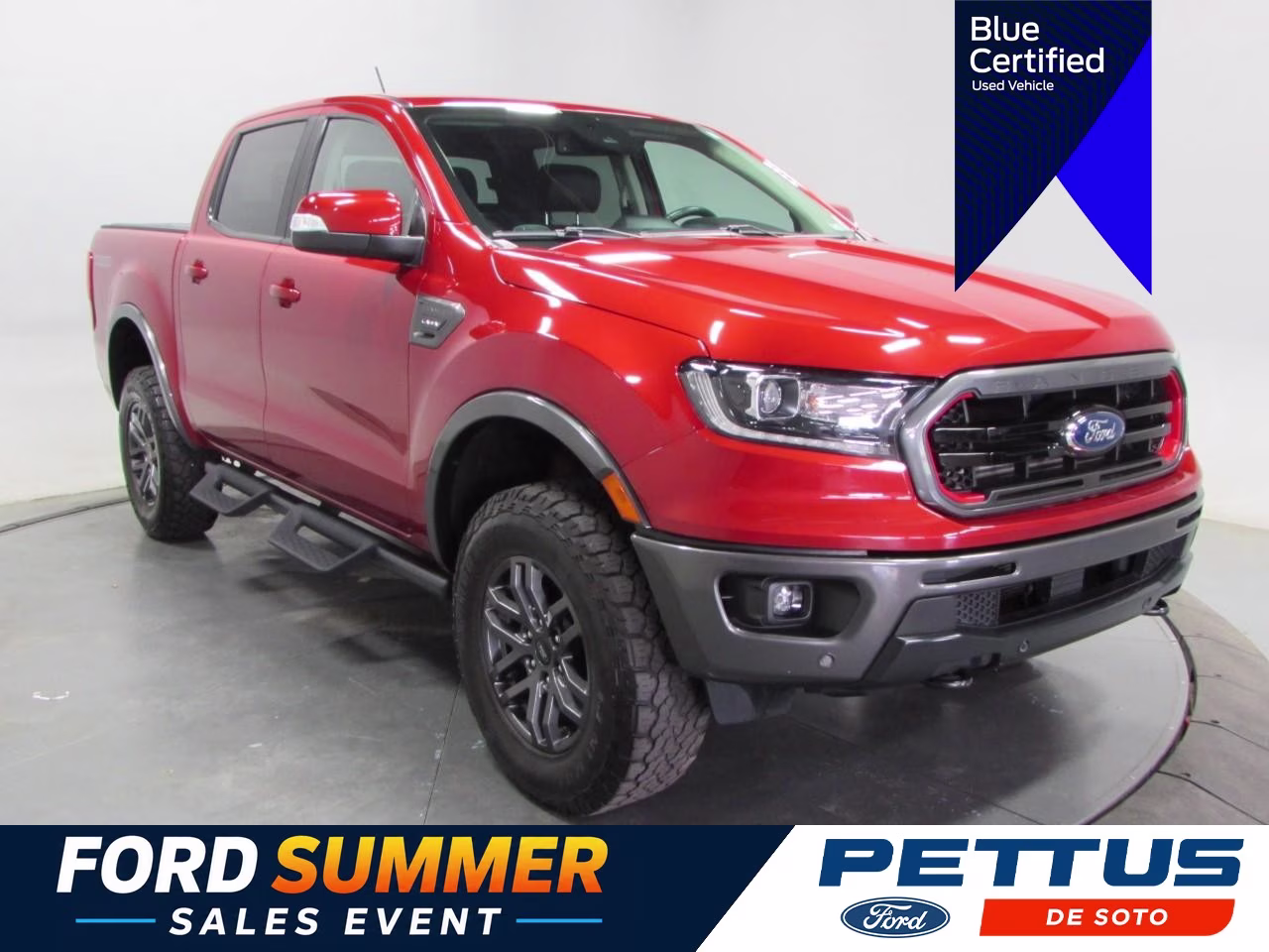2022 Hot Pepper Red Metallic Tinted Clearcoat Ford Ranger Lariat 4X4 Truck