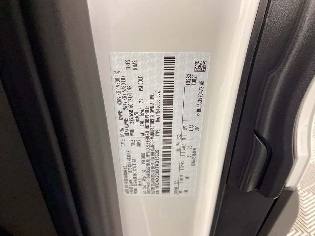 2026 Oxford White Ford Transit-350 XL RWD Crossover