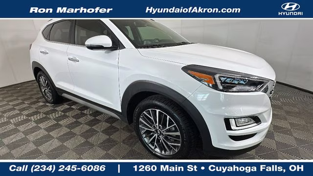 2021 White Cream Hyundai Tucson Ultimate AWD SUV
