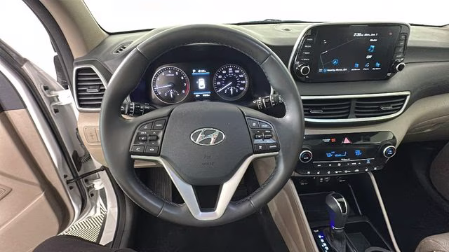 2021 White Cream Hyundai Tucson Ultimate AWD SUV