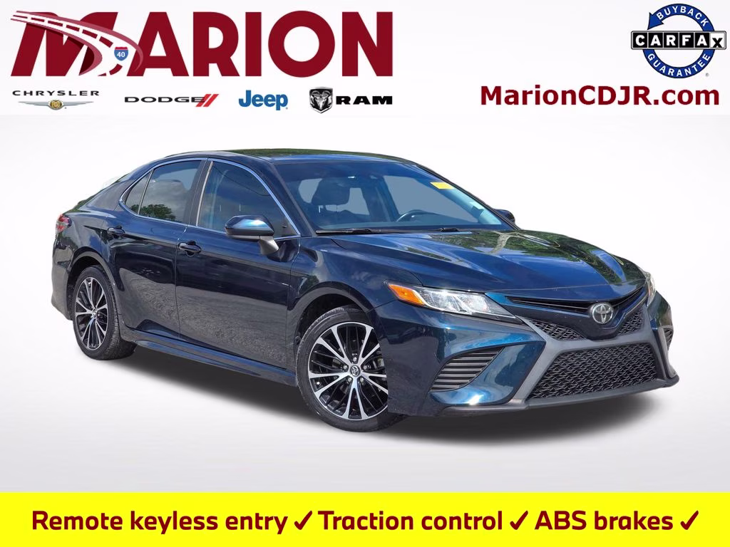 2019 Galactic Aqua Mica Toyota Camry SE FWD Sedan