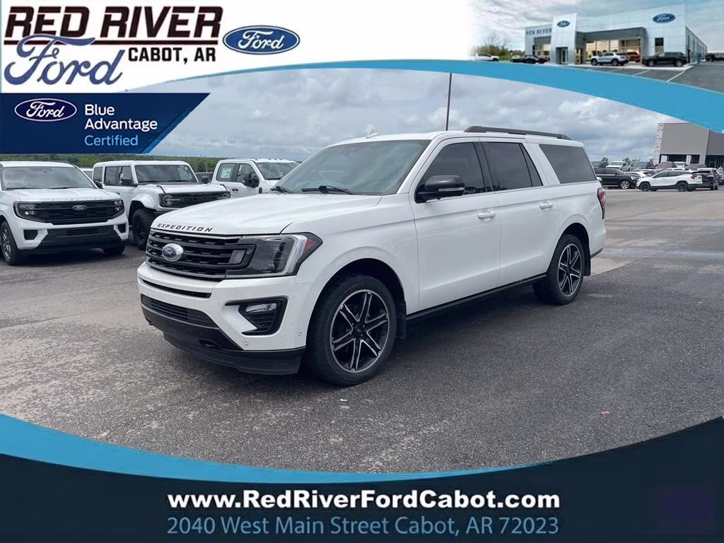 2021 Star White Metallic Tri-Coat Ford Expedition Max Limited 4X4 SUV