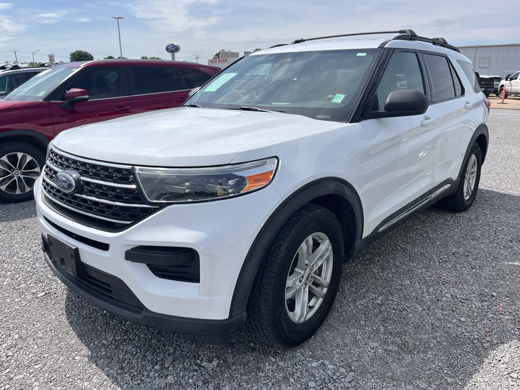 2020 Oxford White Ford Explorer XLT RWD SUV
