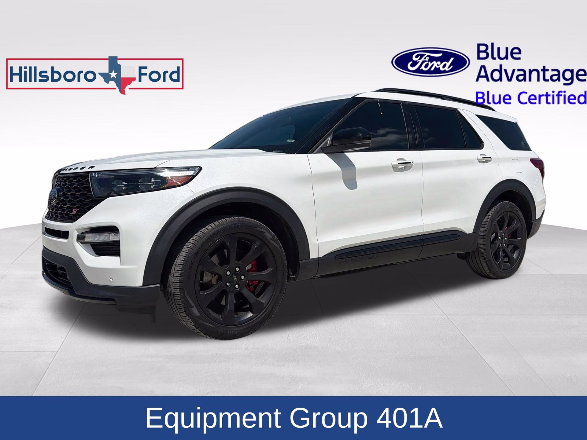 2024 Star White Metallic Tri-Coat Ford Explorer ST 4X4 SUV