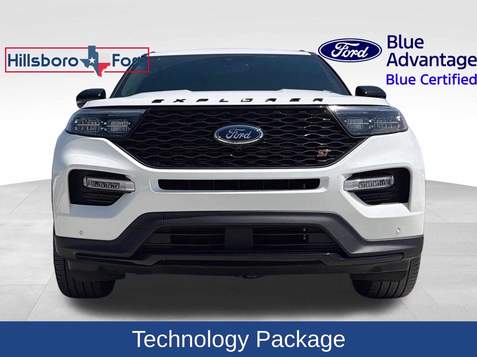 2024 Star White Metallic Tri-Coat Ford Explorer ST 4X4 SUV