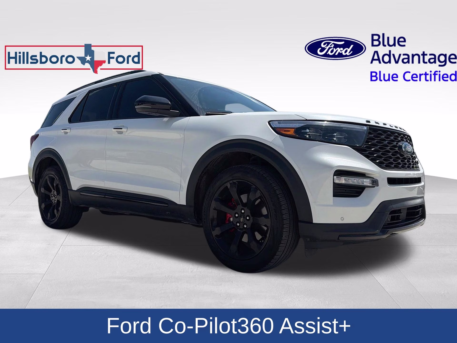 2024 Star White Metallic Tri-Coat Ford Explorer ST 4X4 SUV