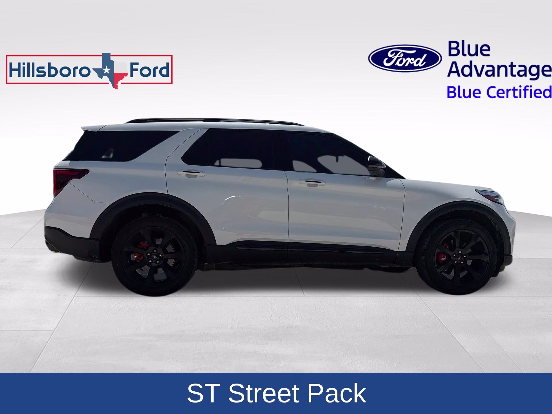 2024 Star White Metallic Tri-Coat Ford Explorer ST 4X4 SUV