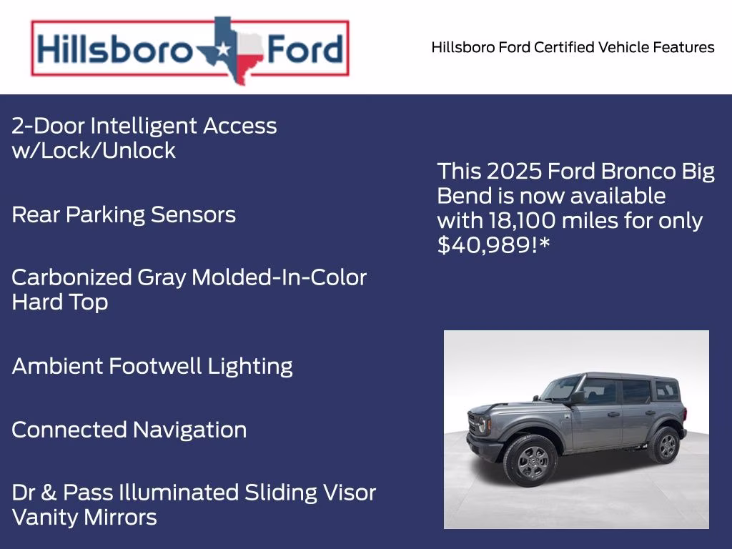 2025 Carbonized Gray Metallic Ford Bronco Big Bend 4X4 SUV