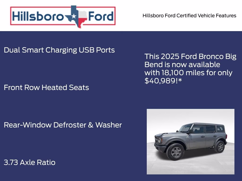 2025 Carbonized Gray Metallic Ford Bronco Big Bend 4X4 SUV