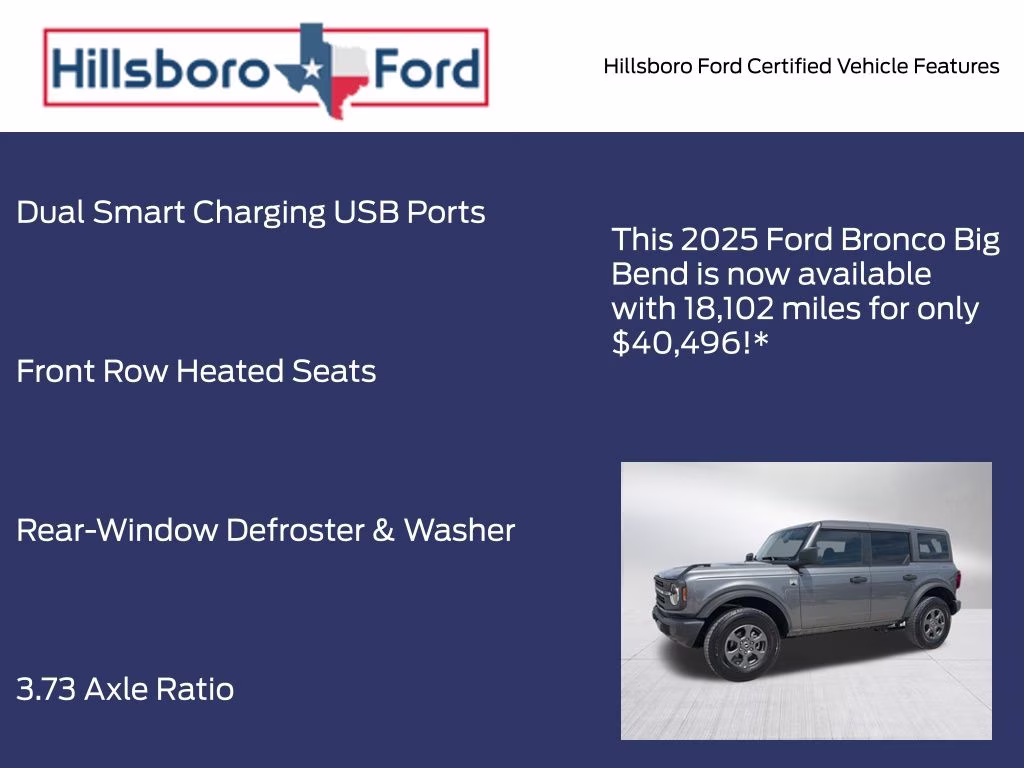 2025 Carbonized Gray Metallic Ford Bronco Big Bend 4X4 SUV
